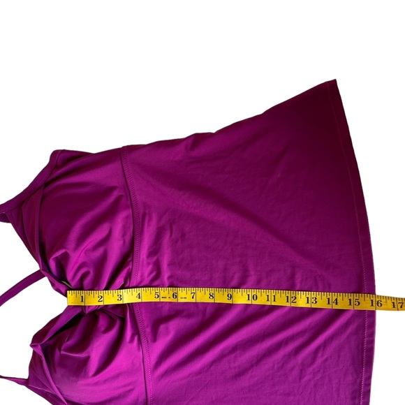 Athleta Women’s Twist Up Tankini Tank Top Swim Fuchsia color‎  chest size 40 B/C - Picture 6 of 12